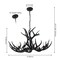Jonathan Y Eldora 33" 6-Light Rustic Farmhouse Adjustable Resin Antler LED Chandelier, Black JYL6318C - alternate 7