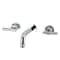Kingston Brass Double-Handle Wall Mount Bathroom Faucet with Knurled Handle, Polished Chrome KS8121KNL - alternate 1