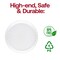 Smarty Had A Party 16" Clear Pavilion Round Disposable Plastic Trays (24 Trays), 24PK 2674-CASE - alternate 6