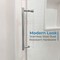 Fab Glass And Mirror Matte Black Shower Door for Walk in Shower 56-60in W x 76in H, Sliding Bathroom Door with SHSS10M60X76MB - alternate 4