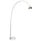 Leisuremod Arco Arched Floor Lamp 75.6in Height with White Round Marble Base and Metal Dome Lamp Shade, Gold ALWH-BGG-13GG - alternate 6