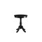 Homeroots 22" Black Wood Round Pedestal End Table 286300 - alternate 1