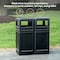 Commercial Zone Products PolyTec(TM) 42 gal Square Institutional Plastic Can, Black, Dome Lid, Polyethylene, 18.5 in 73290199 - alternate 3