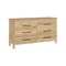 Homeroots 59" Natural Six Drawer Double Dresser 544017 - alternate 8