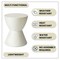 Leisuremod Loft Modern Fiberstone Hourglass Side Table, Weather-Resistant, Fully Assembled LST14W - alternate 8