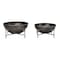 Homeroots Set of Two Black Metal Decorative Bowl, 2PK 392174 - alternate 1