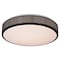 Vaxcel Anson 13.5-in W Integrated LED Black Mesh Flush Mount Ceiling Light Fixture White Shade C0274 - alternate 1