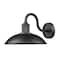 Z-Lite RLM 1-Light Outdoor Wall Light, 12 in W x 9.25 H, Sand Black 5020M-BK - alternate 1