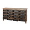 Homeroots 63in Brown and Black Solid Wood 16 Drawer Sideboard 380207 - alternate 3