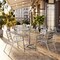 Flash Furniture Round Table Set, Aluminum, Plastic, Stainless Steel, Grey TLH-ALUM-24RD-017BCHR4-GG - alternate 9