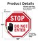 Signmission Stop Do Not Enter, 10 inch X 10 inch, Vinyl Decal, 2PK OC-D-2PACK-10-46 - alternate 3