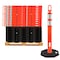Traffic Kontrol Arch-Top Delineator Post 45in Tall, 4in Reflective Tape, Orange, 8LBS Base, 100PK TKDP-ATOP-45-8-OR-100 - alternate 1