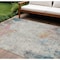 Homeroots 10' X 14' Teal Blue Abstract Washable Indoor Outdoor Area Rug 607733 - alternate 1