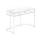 Homeroots 47" White and Silver Wood and Metal Sled Computer Desk 489915 - alternate 5