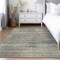 Homeroots 5' X 8' Khaki Beige And Gray Striped Washable Indoor Outdoor Area Rug 588089 - alternate 6