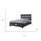 Homeroots Black Gray and Silver Faux Crystal Bling Wood King Bed Frame With Two Drawers 347070 - alternate 3