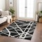 Homeroots 5' X 8' Black And Ivory Geometric Washable Indoor Outdoor Area Rug 600421 - alternate 4