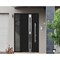 Vdomdoors Steel Door Deux 1755 Black Enamel Sidelight Exterior Window Stainless Inserts Single Modern Painted DEUX1755EXD-BLK-W36+12 x H80-Left-hand Inswing - alternate 3