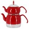 Korkmaz Rena 1.1 Liter Tea Pot and 2.4 Liter Kettle Set in Red A226-01 - alternate 1
