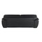 Homeroots 86" Black Leather Sofa With Silver Legs 329519 - alternate 4