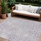Homeroots 8' X 10' Lilac And Ivory Geometric Washable Indoor Outdoor Area Rug 595088 - alternate 1