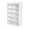 Homeroots 77" Antiqued White Solid Wood Five Tier Bookcase 523196 - alternate 1