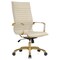 Leisuremod Harris High-Back Faux Leather Office Chair with Gold Frame, Tan HOTG19TL - alternate 1