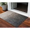 Homeroots 3' X 5' Khaki And Dark Gray Ombre Washable Indoor Outdoor Area Rug 602875 - alternate 1