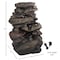 Pure Garden 3-Tier LED Waterfall Fountain, Brown 50-0006 - alternate 4