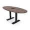 Skutchi Designs 6ft Conference Table With Power Unit | 6 Person Modular Boval Meeting Table | Harmony Series HAR-BOVL-36X72-T.BK-H3041-EBLK - alternate 1