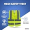 Neiko Mesh Safety Vest, High Visibility Vest, Reflective Strips, Zipper Front, Reflective Vest XX-Small 54074A - alternate 5