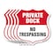 Signmission Private Dock Shield Sign No Trespassing, 12 inch X 12 inch, Aluminum Metal Sign, 5PK SHI-A-5Pack-12-434 - alternate 1