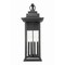 Z-Lite Tiberius 6 Light Outdoor Wall Light, Black/Clear Seedy, 13.5 In W x 34 In H 5017XL-BK - alternate 4