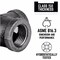 B & K STZ Industries 3 in. MIP each X 1-1/2 in. D FIP Black Malleable Iron Hex Bushing 350B-3112 - alternate 3