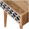 Homeroots 22" Black White And Brown Solid Wood Geometric Bone Inlay One Drawer Nightstand 651519 - alternate 11
