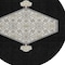 Homeroots 8' Black Gray And Ivory Round Oriental Washable Indoor Outdoor Area Rug 598174 - alternate 4