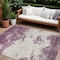 Homeroots 10' X 14' Eggplant Gray And Ivory Abstract Washable Indoor Outdoor Area Rug 599483 - alternate 1