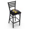 Holland Bar Stool Co 30" Blk Wrinkle Idaho Stationary Bar Stool, Ladder Back L00430IdahoU - alternate 1