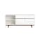 Homeroots 65in White Mahogany Solids And Veneer Cabinet Enclosed Storage TV Stand 404272 - alternate 3