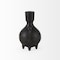 Homeroots 7" Black Ceramic Round Jug Vase 392538 - alternate 6