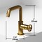 Vigo Cass Single Handle Single-Hole Bathroom Faucet in Matte Brushed Gold VG01047MG - alternate 6