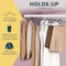 Lifemaster Velvet Skirt Hangers, Adjustable Clips, 360 Deg Swivel Hook, Non-Slip, Holds 10 lbs, Gray, 10PK LMVSH10GY - alternate 8