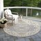 Homeroots 8' Beige Ivory And Gray Round Oriental Washable Indoor Outdoor Area Rug 596610 - alternate 6