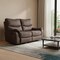 Homeroots 63in Dark Brown Microfiber Manual Reclining Love Seat 329396 - alternate 3