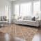 Homeroots 5' X 8' Brown Copper And Beige Geometric Washable Indoor Outdoor Area Rug 594738 - alternate 8