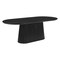 Homeroots 81" Black Wood Pedestal Base Oval Dining Table 623362 - alternate 6