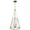 Nuvo Valentine, Large Pendant, Vintage Brass Finish, Hammered Glass 60/8267 - alternate 6