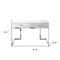 Homeroots 47" White and Silver Writing Desk With Two Drawers 543797 - alternate 3