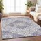Homeroots 5' X 8' Lavender And Ivory Medallion Washable Indoor Outdoor Area Rug 617462 - alternate 7