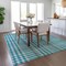 Homeroots 3' X 5' Teal Blue Ivory And Brown Plaid Washable Indoor Outdoor Area Rug 601518 - alternate 5